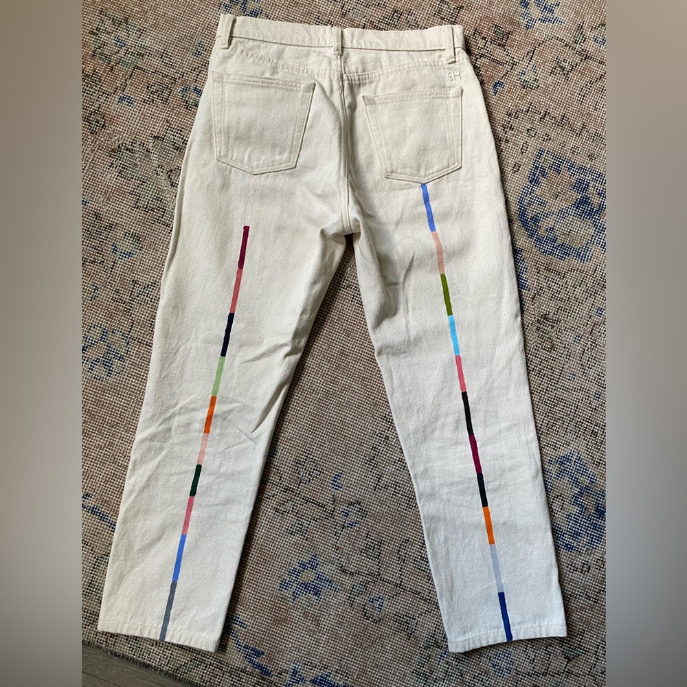 Man Repeller x Still Here New York Limited Release Tate Jeans in Bone